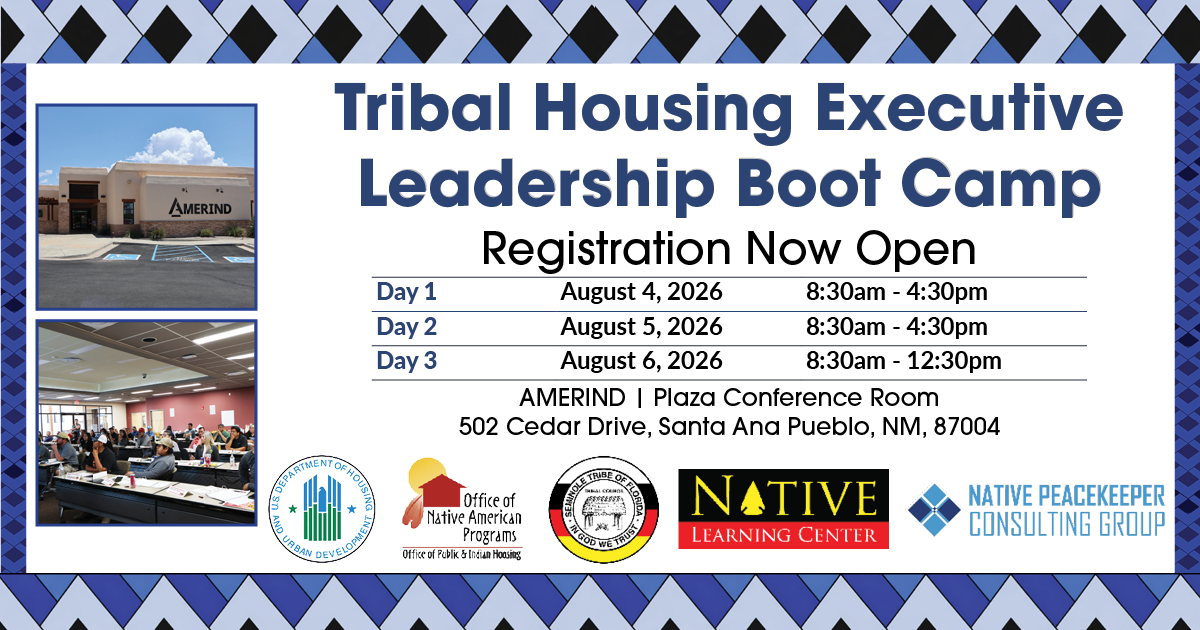Tribal Housing Leadership Boot Camp - Banner